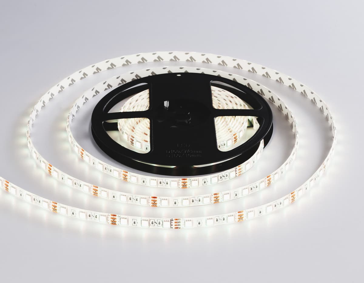 GS2502 5050 60Led/ 14.4W m/ 12V IP65 RGB/ 5000*10*2.87mm (4 конт.) комплект