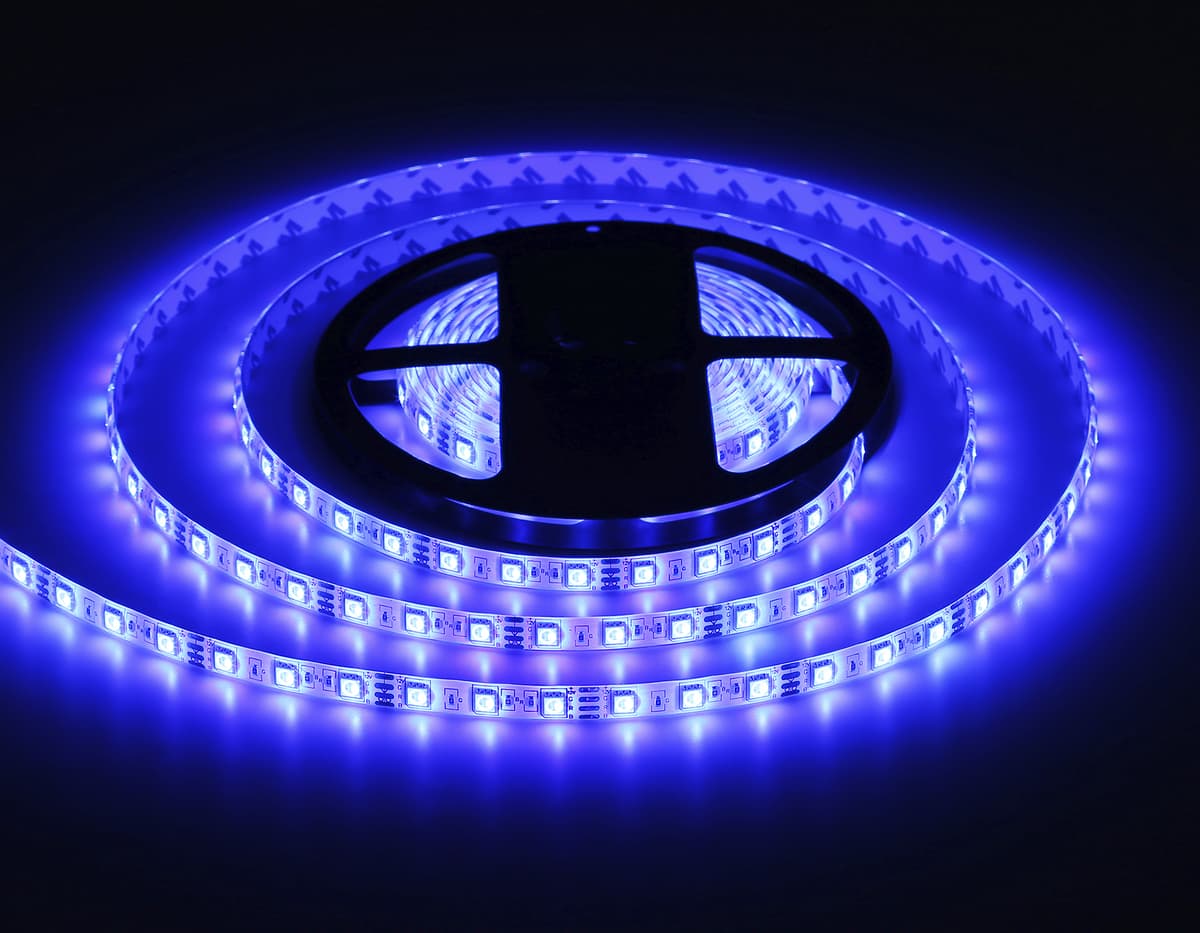 GS2502 5050 60Led/ 14.4W m/ 12V IP65 RGB/ 5000*10*2.87mm (4 конт.) комплект