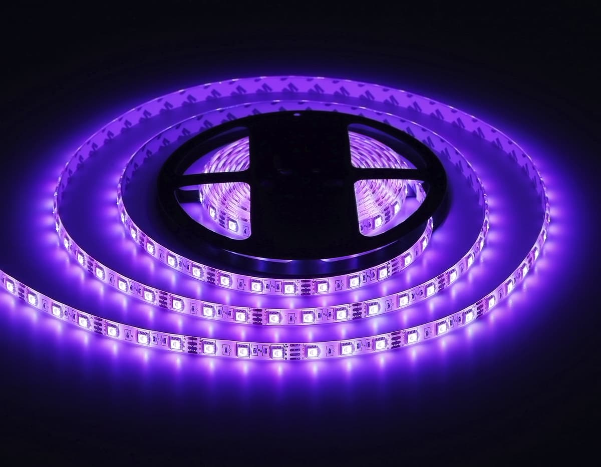 GS2502 5050 60Led/ 14.4W m/ 12V IP65 RGB/ 5000*10*2.87mm (4 конт.) комплект