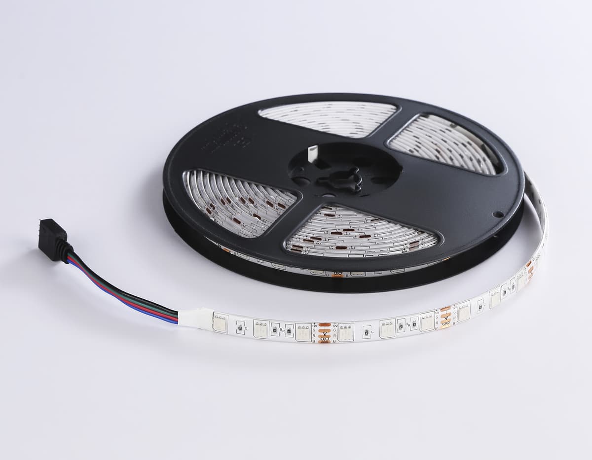GS2502 5050 60Led/ 14.4W m/ 12V IP65 RGB/ 5000*10*2.87mm (4 конт.) комплект