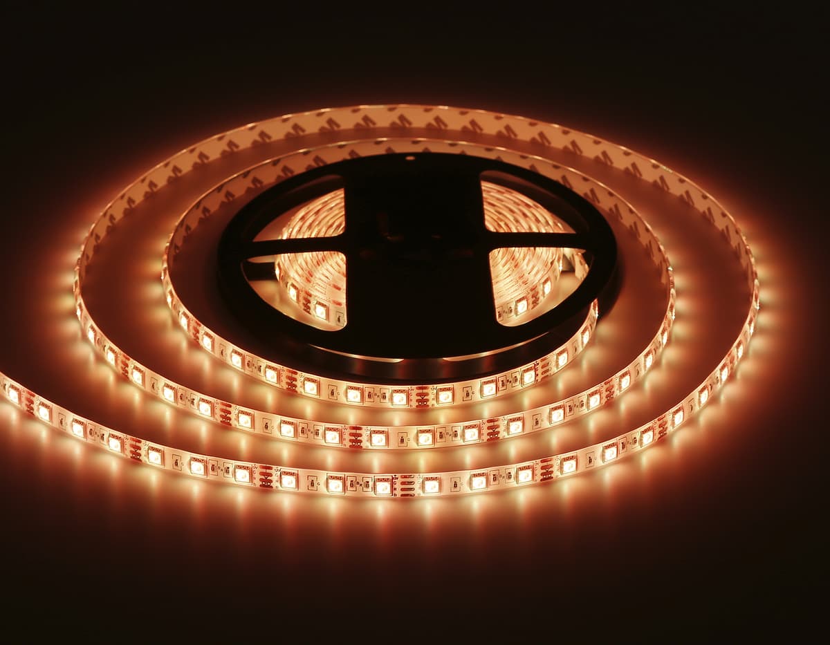 GS2502 5050 60Led/ 14.4W m/ 12V IP65 RGB/ 5000*10*2.87mm (4 конт.) комплект