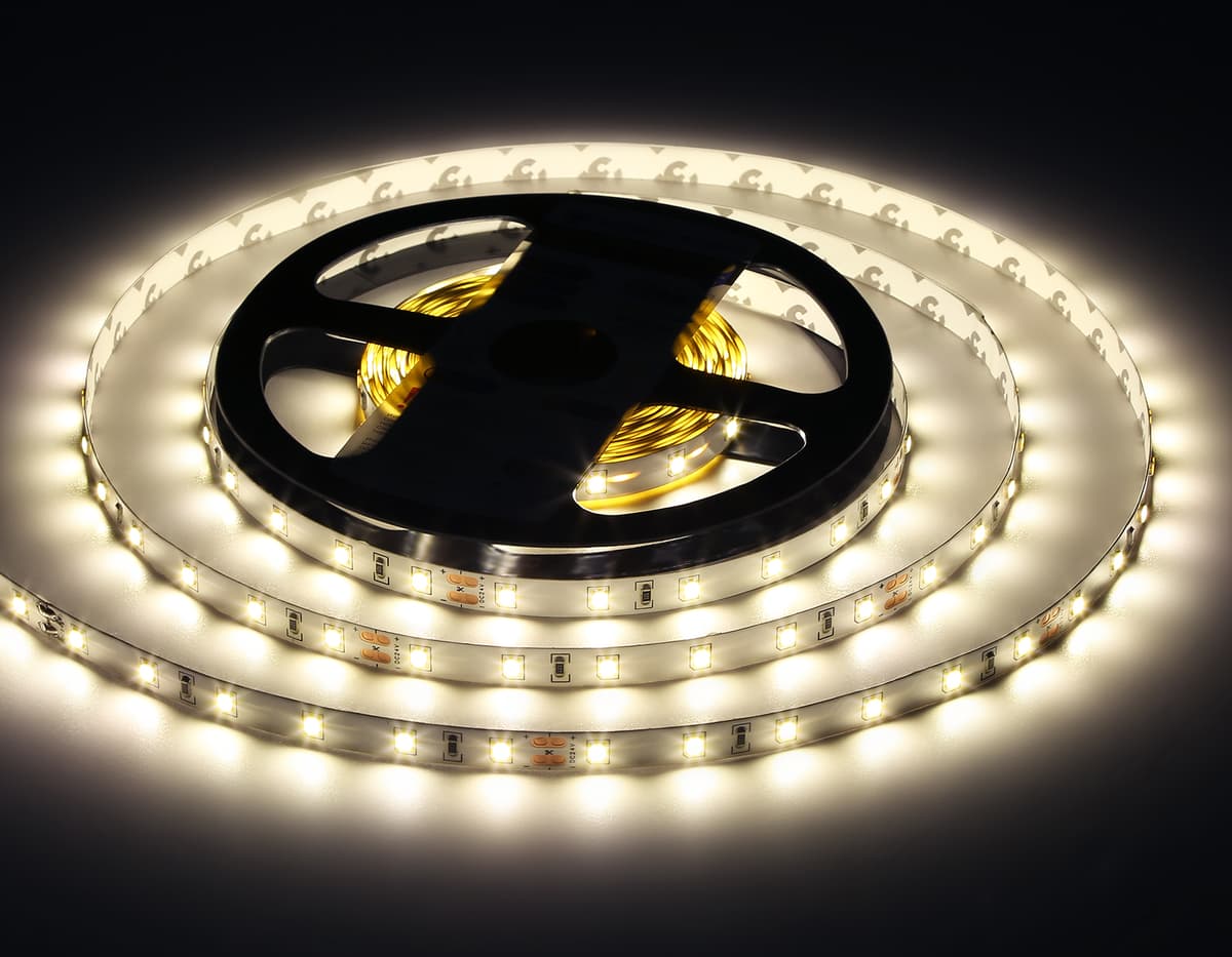 GS3002 2835 60Led/ 6W m/ 24V IP20 4500K/ 5000*8*1.2mm (2 конт.)