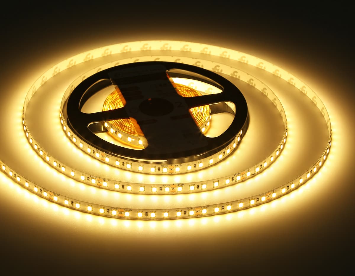 GS3101 2835 120Led/ 10W m/ 24V IP20 3000K/ 5000*8*1.2mm (2 конт.)