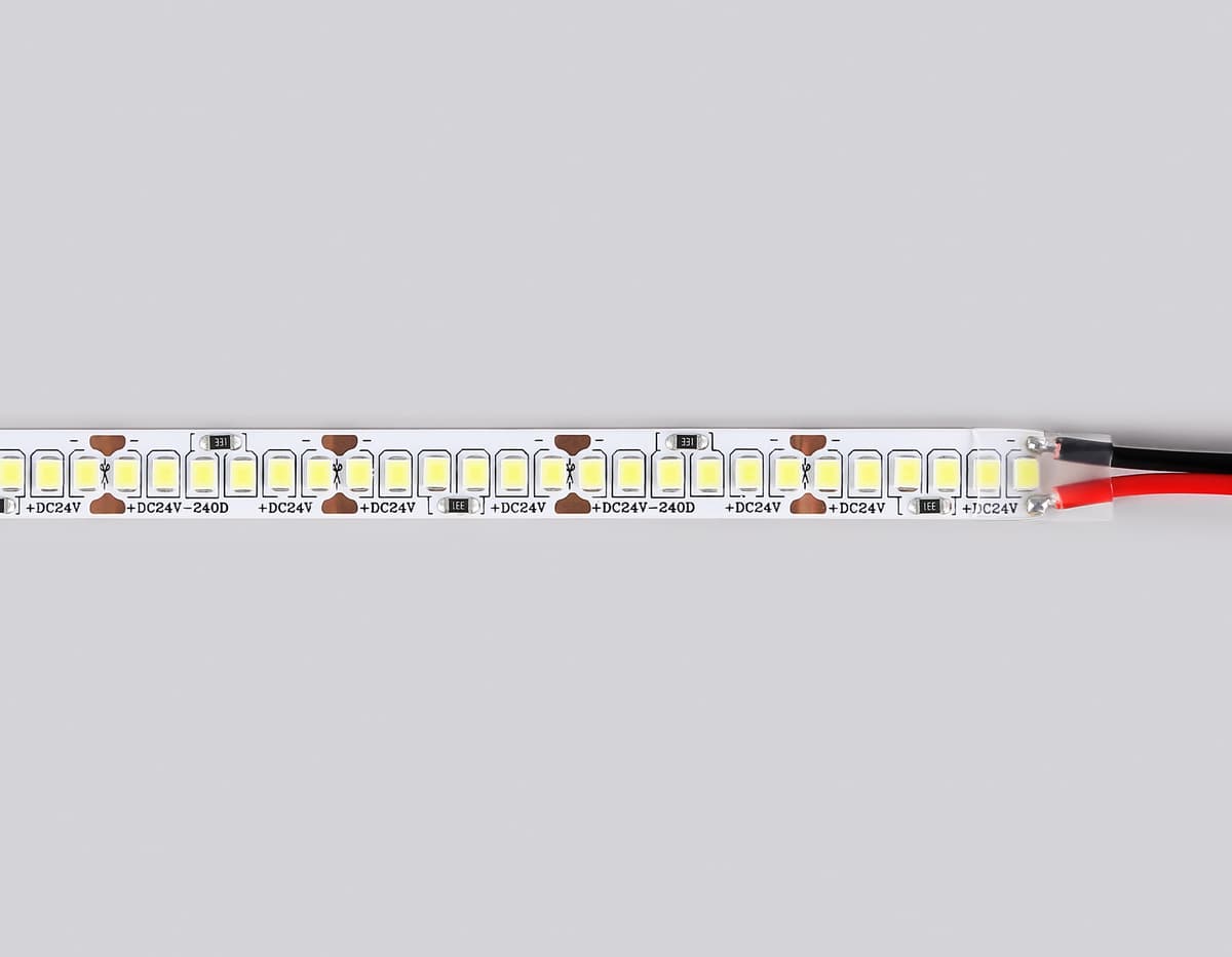 GS3403 2835 240Led/ 20W m/ 24V IP20 6500K/ 5000*10*1.2mm (2 конт.)