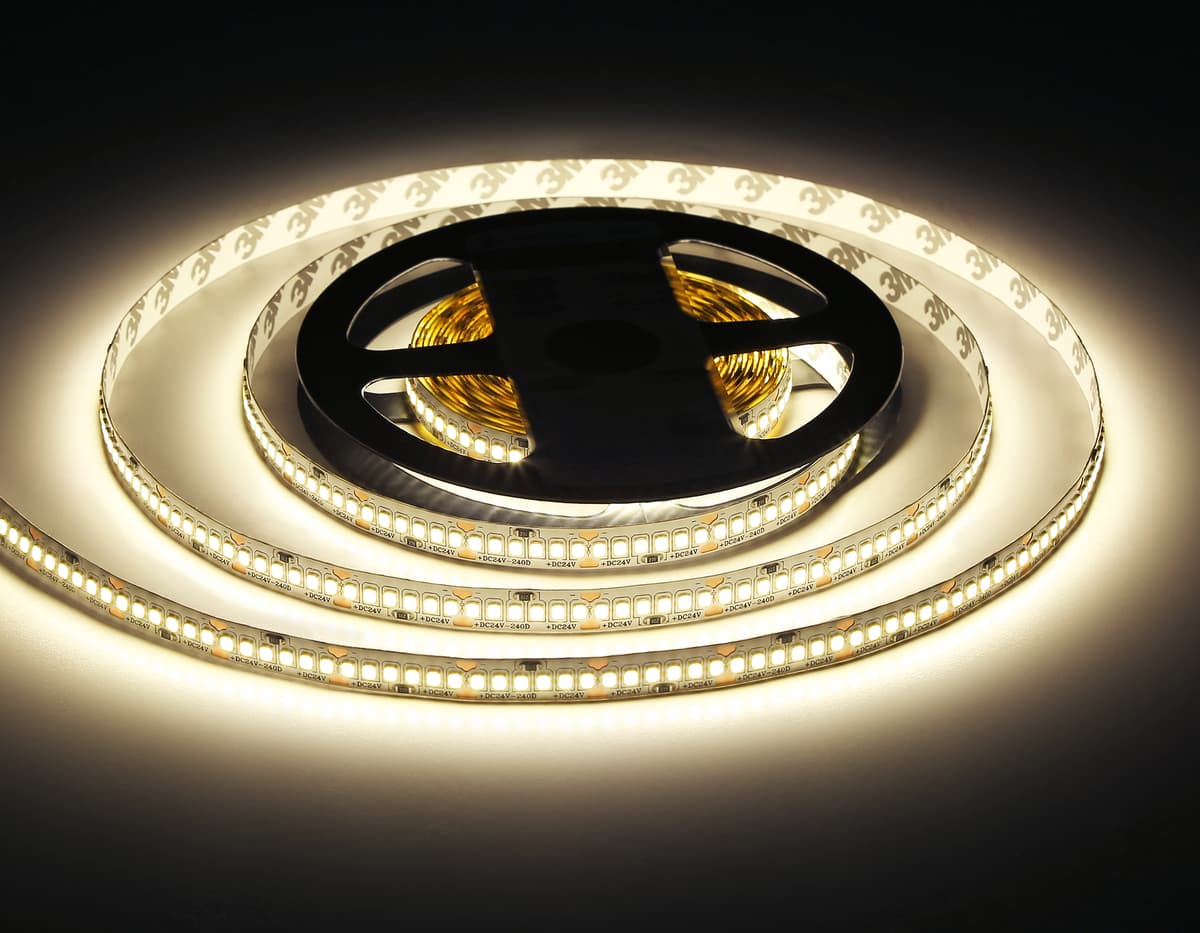 GS3502 2835 240Led /22W m/ 24V IP20 4500K/ 5000*10*1.2mm (2 конт.)