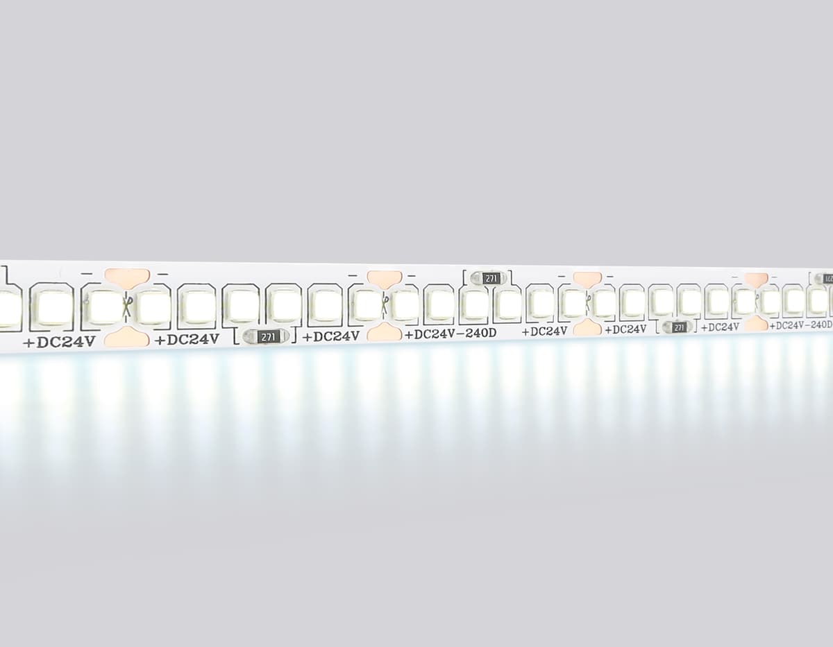 GS3503 2835 240Led /22W m/ 24V IP20 6500K/ 5000*10*1.2mm (2 конт.)