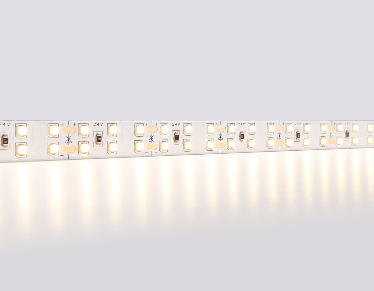 GS3601 2835 204Led/ 20W m/ 24V IP20 3000K/ 5000*14*1.2mm (2 конт.)
