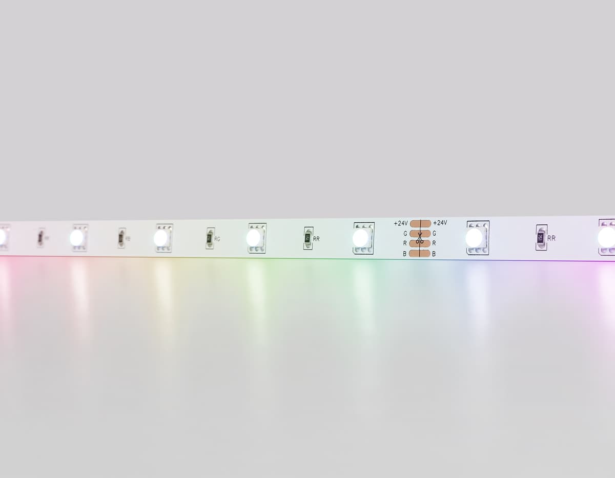 GS4301 5050 30Led/ 7.2W m/ 24V IP20 RGB/ 5000*10*1.87mm (4 конт.)