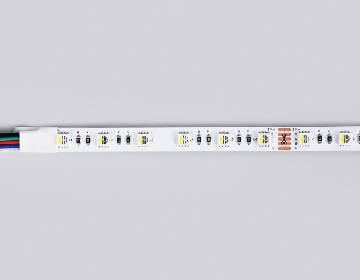 GS4403 5050 60Led/ 10W m/ 24V IP20 RGBW+6500K/ 5000*10*1.87mm (5 конт.)