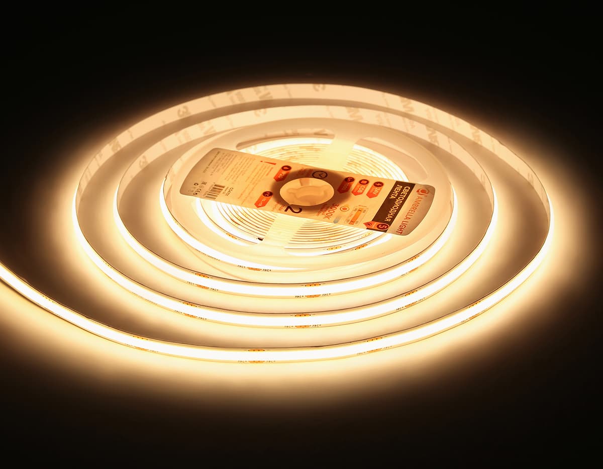 GS4701 COB 480Led/ 12W m/ 24V IP20 3000K/ 5000*8*1.54mm (2 конт.)