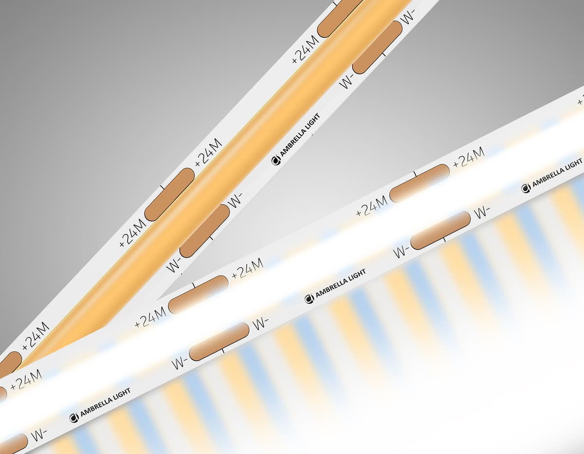 GS4901 COB 608Led/ 12W m/ 24V IP20 CCT 3000-6500K/ 5m*8mm*2.2mm (3 конт.)