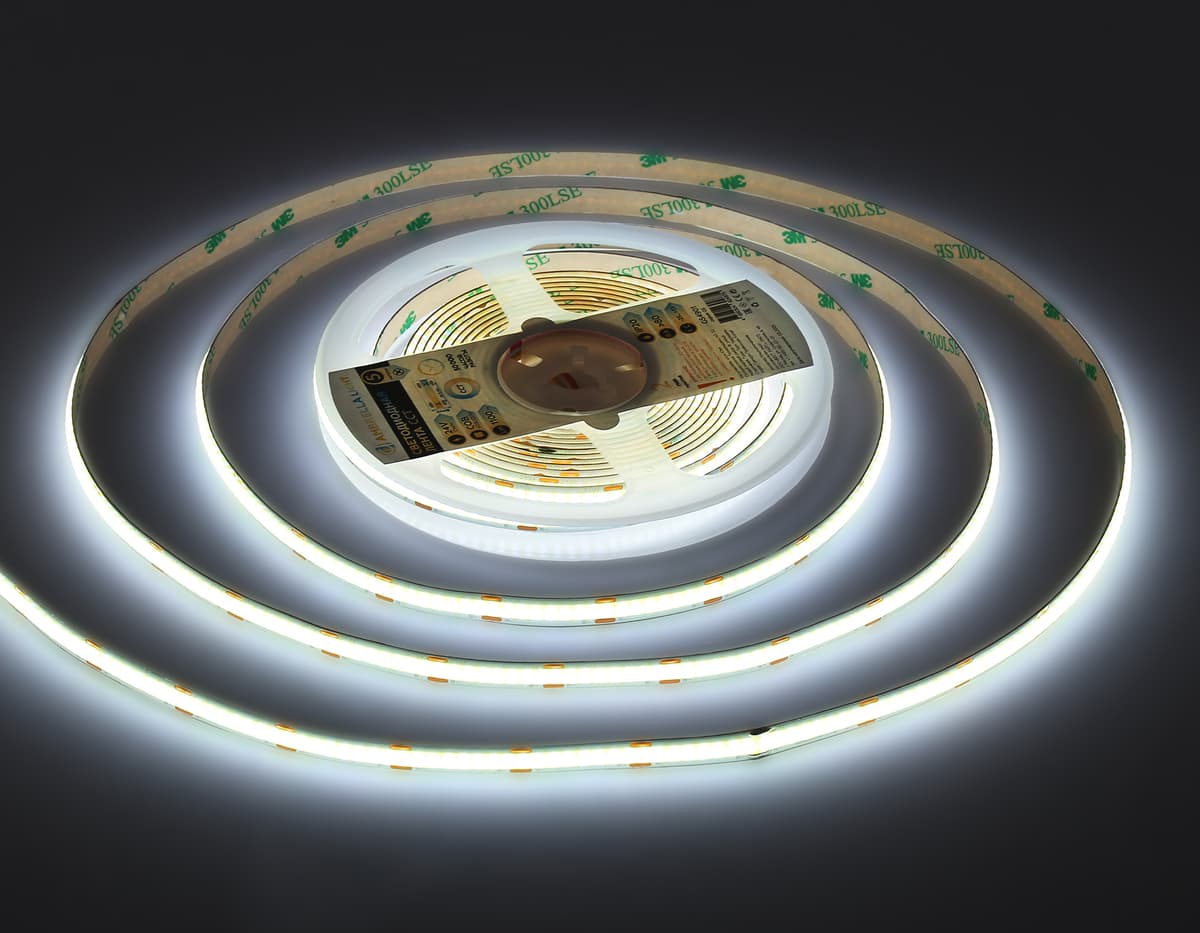 GS4901 COB 608Led/ 12W m/ 24V IP20 CCT 3000-6500K/ 5m*8mm*2.2mm (3 конт.)