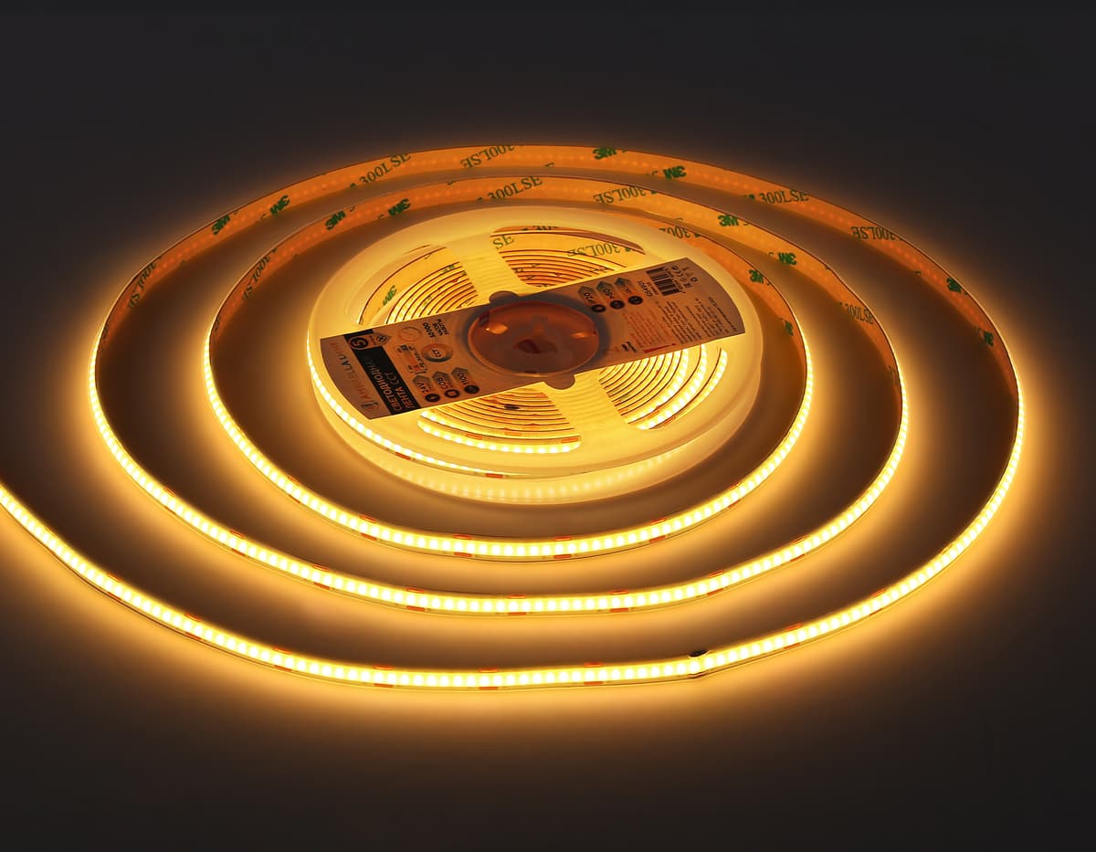 GS4901 COB 608Led/ 12W m/ 24V IP20 CCT 3000-6500K/ 5m*8mm*2.2mm (3 конт.)