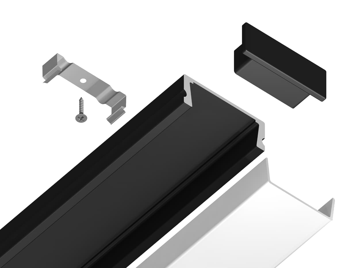 GP1700BK черный 2000*15.5*6