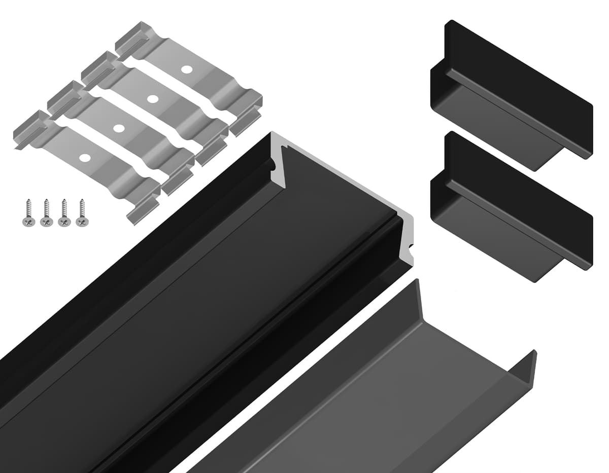 GP1700BK черный 2000*15.5*6