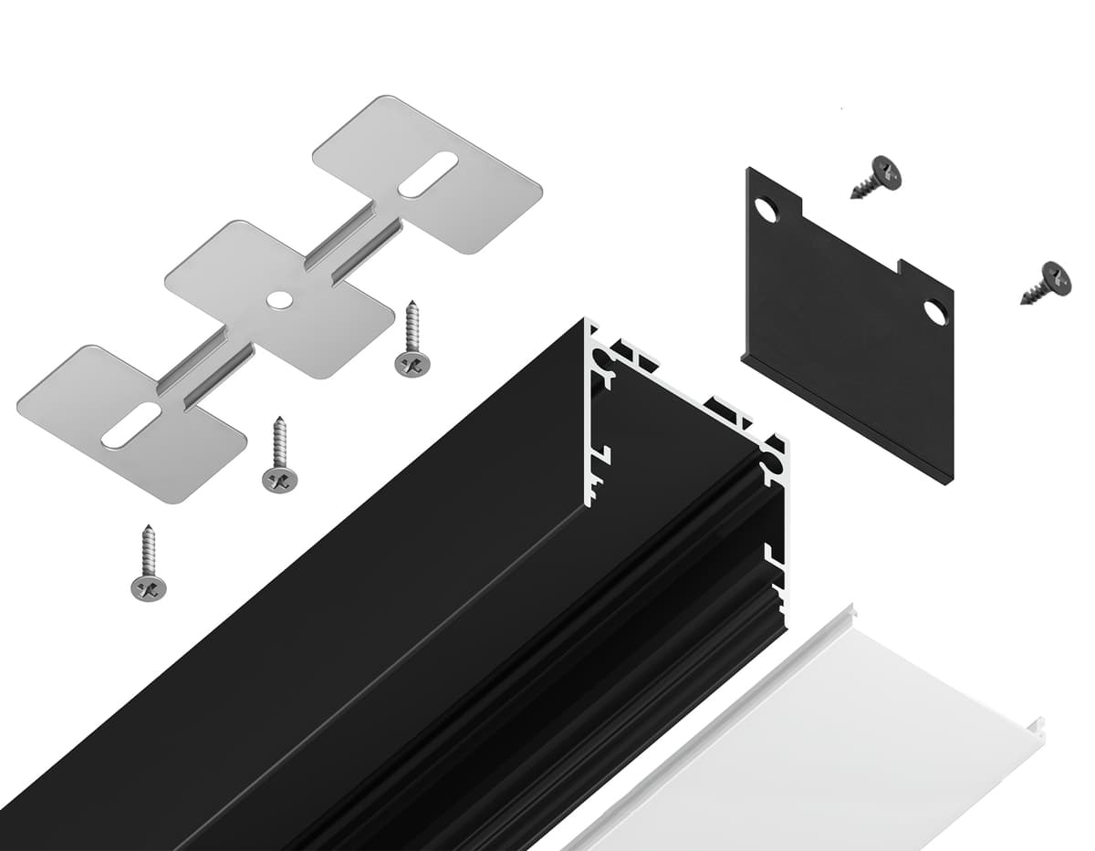 GP2500BK черный 2000*25*25