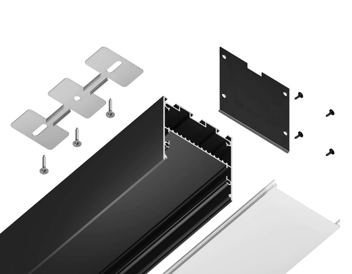 GP3100BK черный 2000*50*50