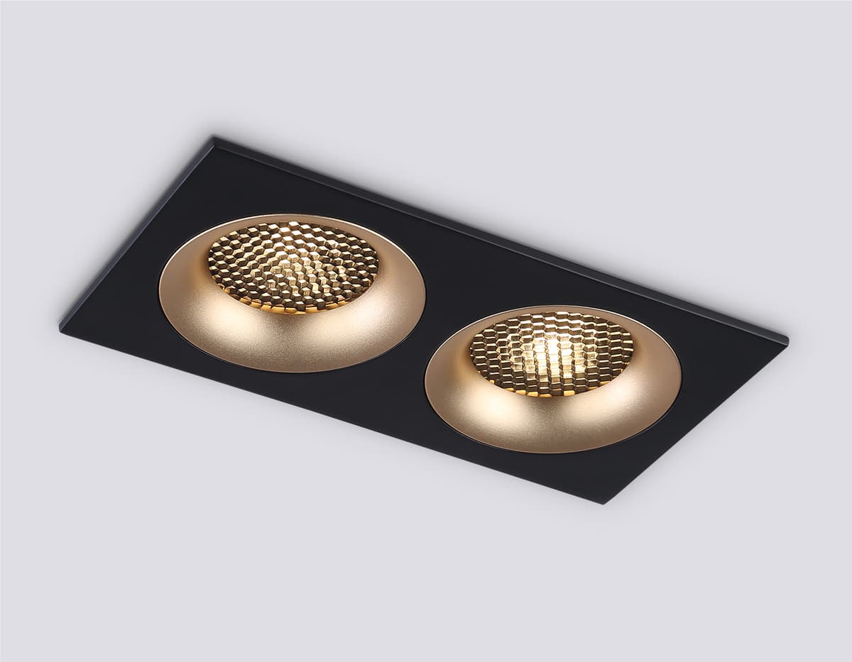 TN102735/2 BK/GD черный/золото GU5.3 175*92*23