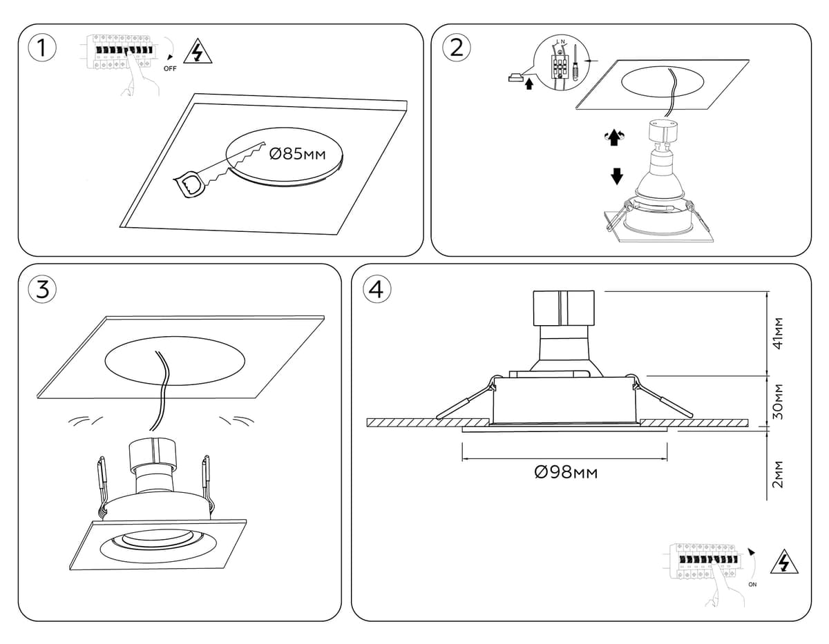 TN102755 WH белый IP20 GU5.3 D98*32