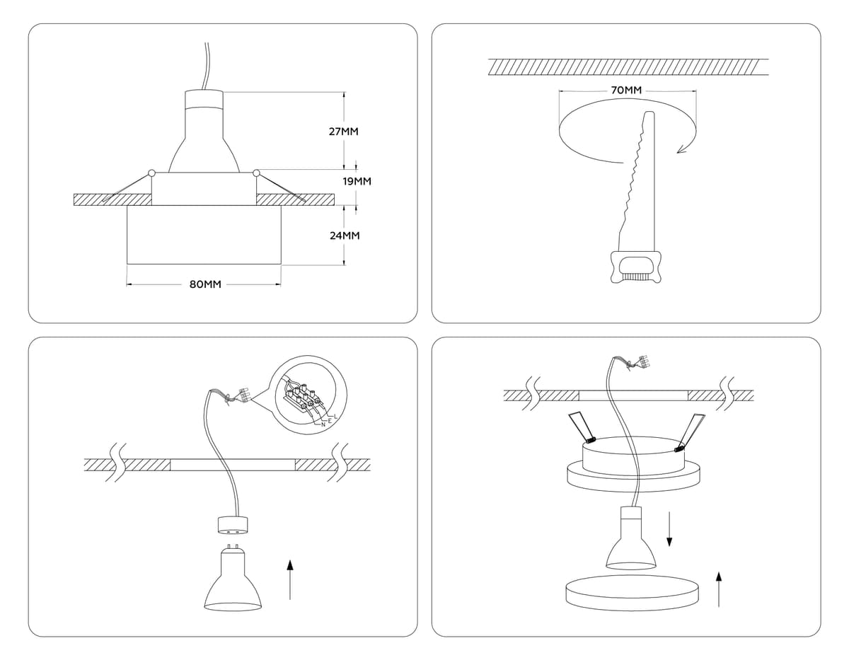 TN3305 WH/FR белый/белый матовый MR16 GU5.3 D80*43