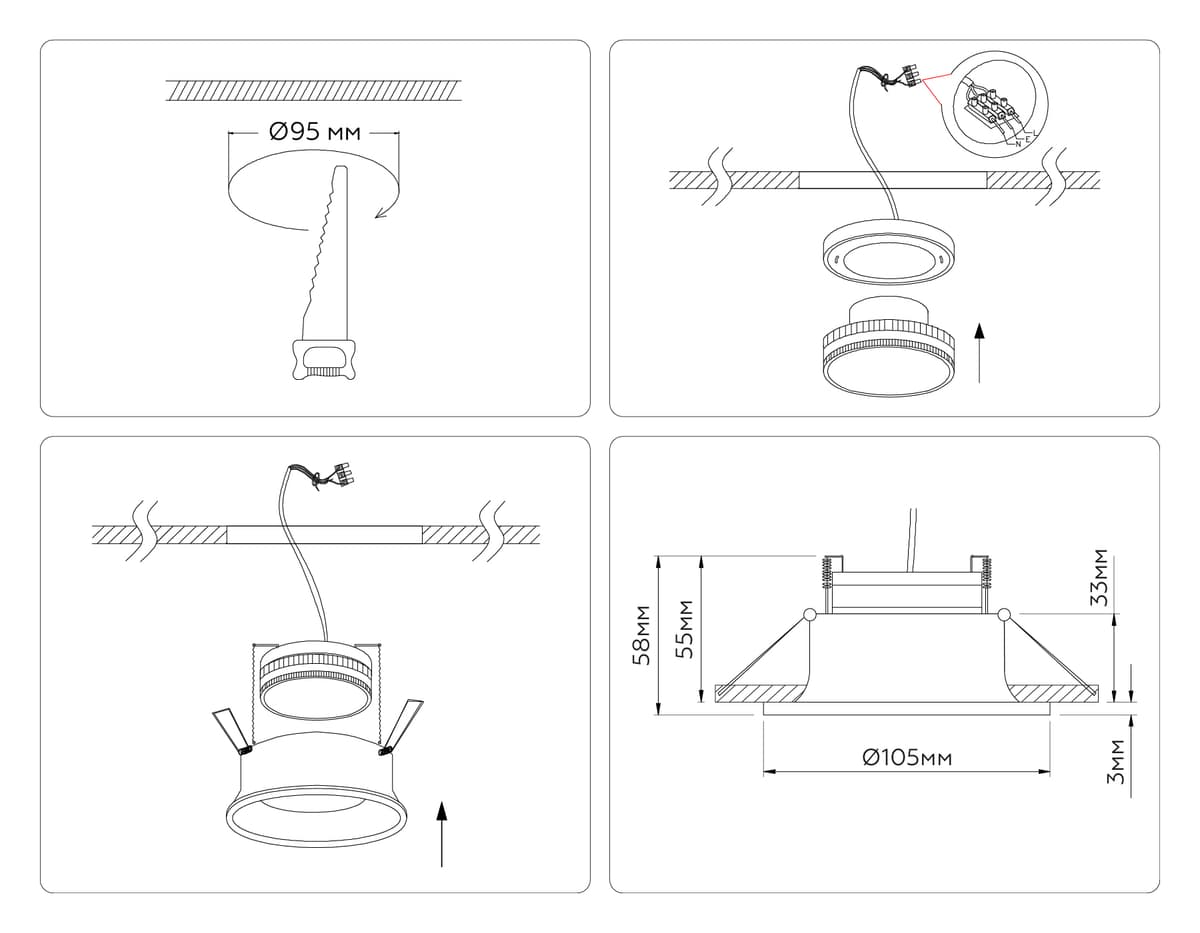TN51813 WH белый GX53 max 15W D105*36