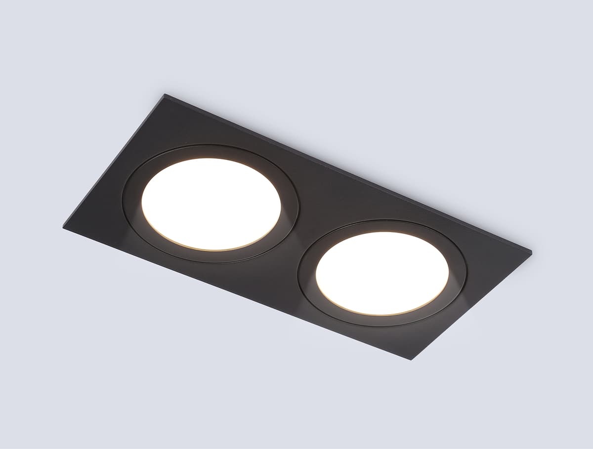 TN6615/2 BK черный IP44 GX53/2 max 15W 215*110*24