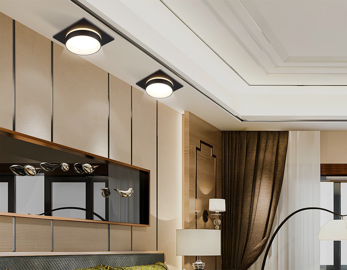 TN6710 BK черный IP44 GX53 max 15W 105*105*45