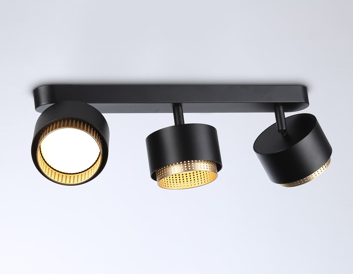 TN71295/3 BK/GD черный/золото GX53/3 max 12W 400*95*137