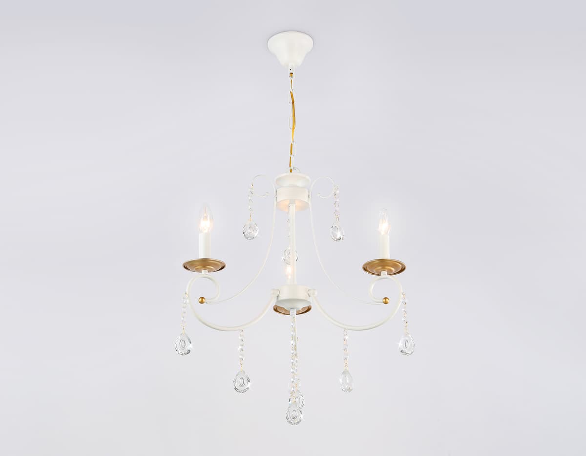 TR4915/3 WH/GD белый/золото E14/3 max 40W D550*860