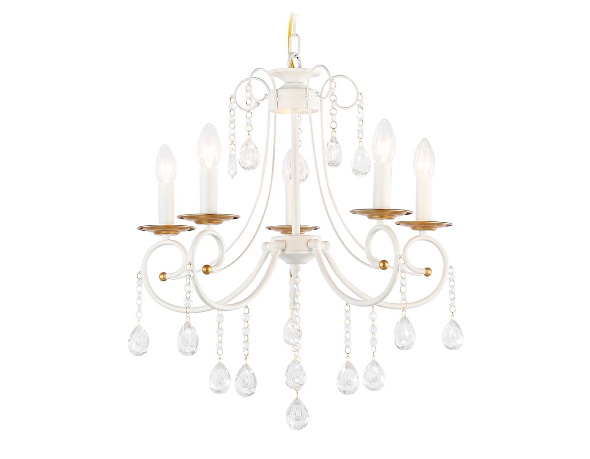 TR4916/5 WH/GD белый/золото E14/5 max 40W D550*860