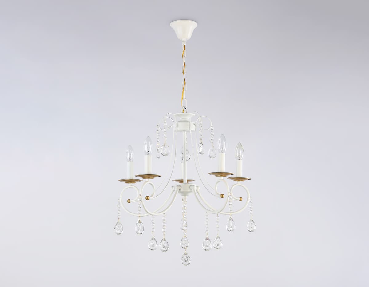 TR4916/5 WH/GD белый/золото E14/5 max 40W D550*860