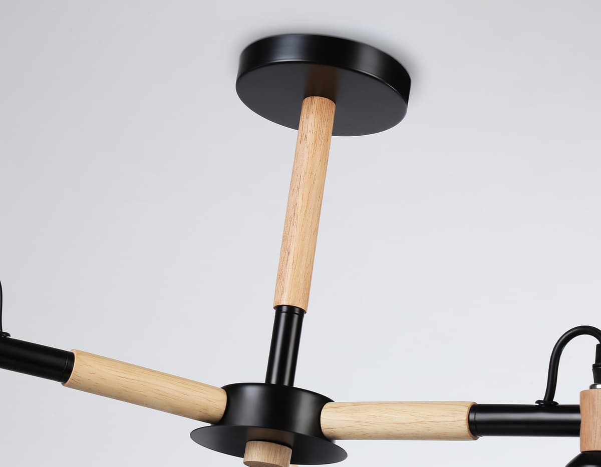 TR82206/3 BK/LW черный/светлое дерево E27/3 max 40W D560*430