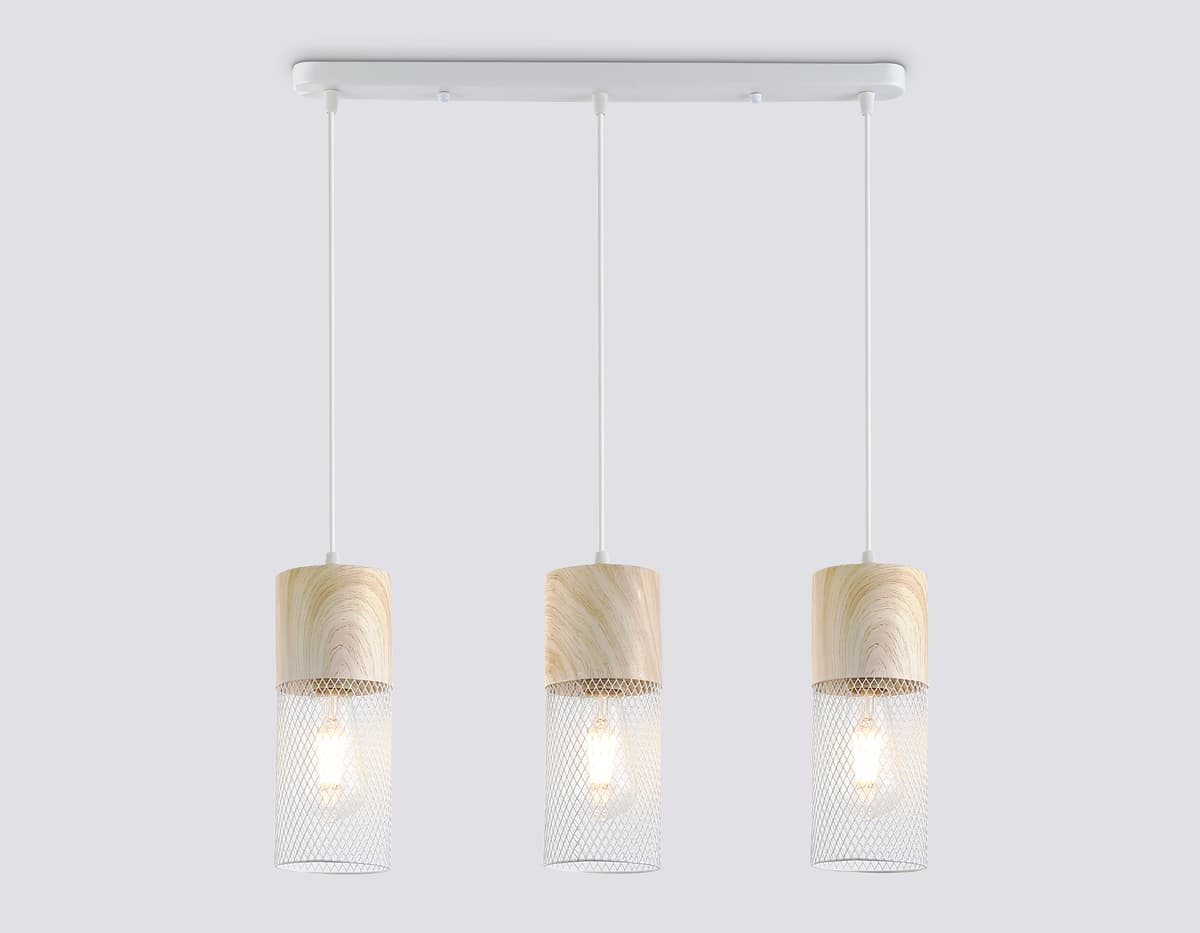 TR8499/3 WH/WD белый/дерево E27/3 max 60W 550*100*1000