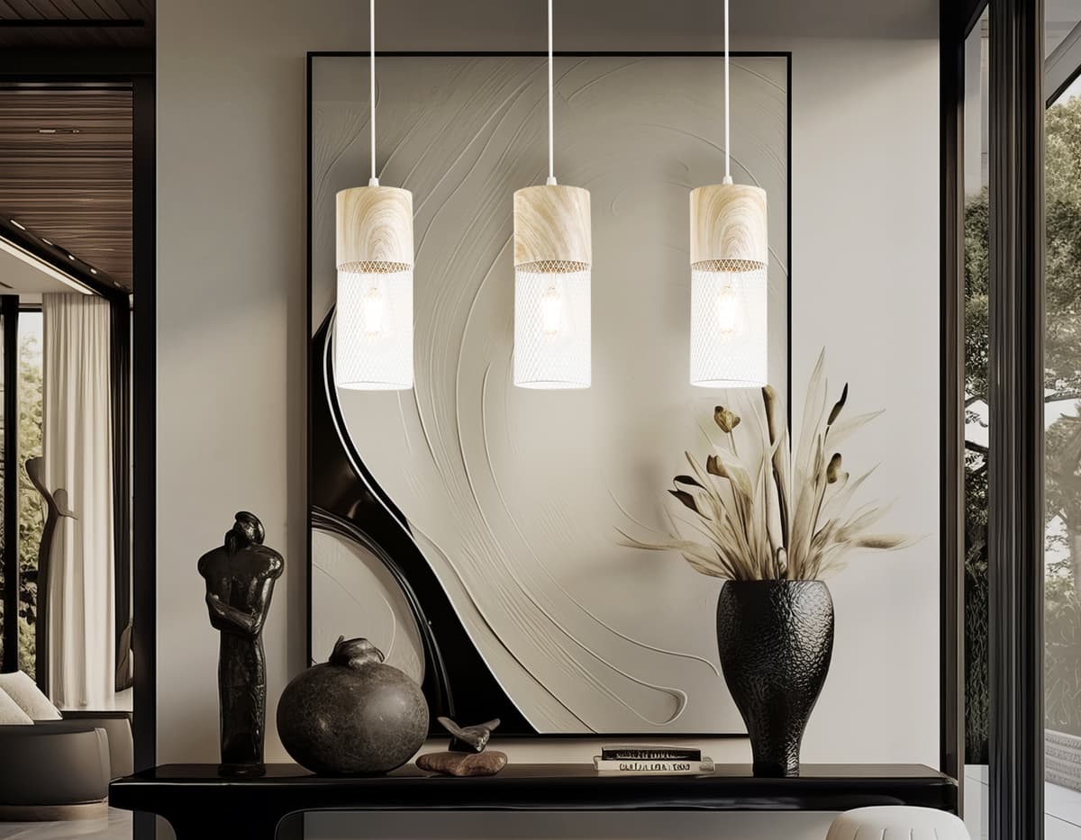 TR8499/3 WH/WD белый/дерево E27/3 max 60W 550*100*1000