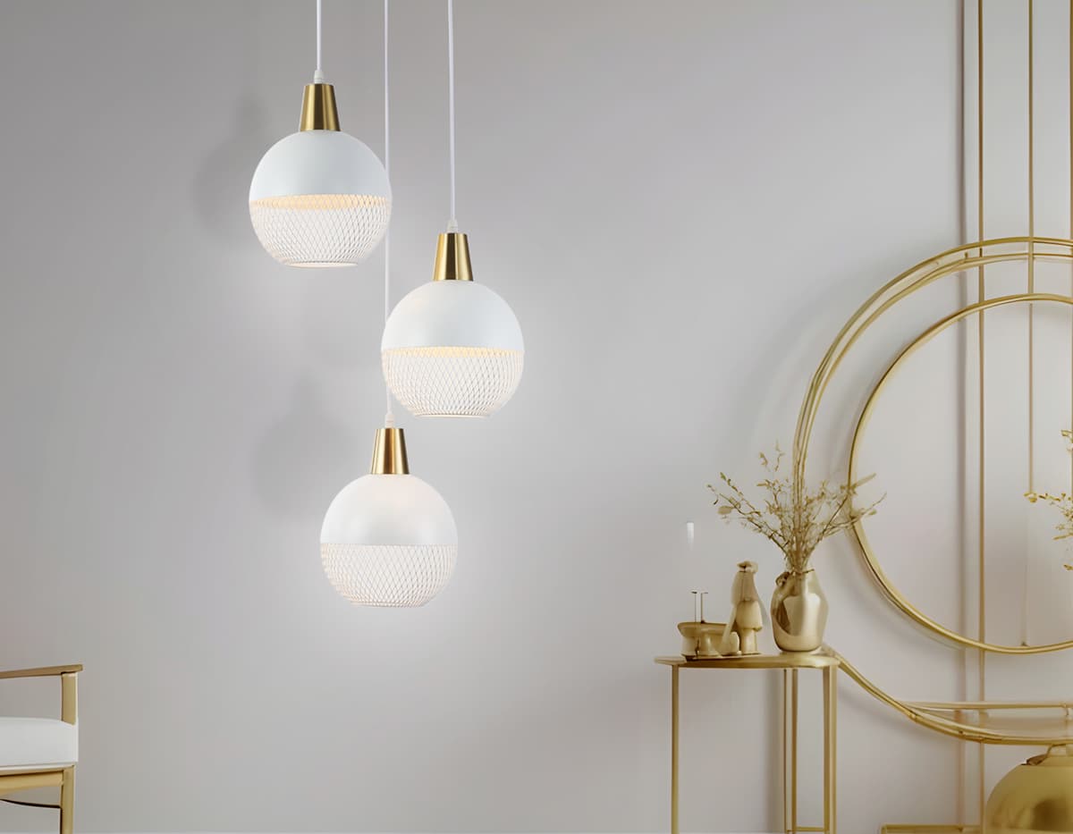 TR8503/3 WH/CP белый/медь E27/3 max 60W D410*1000