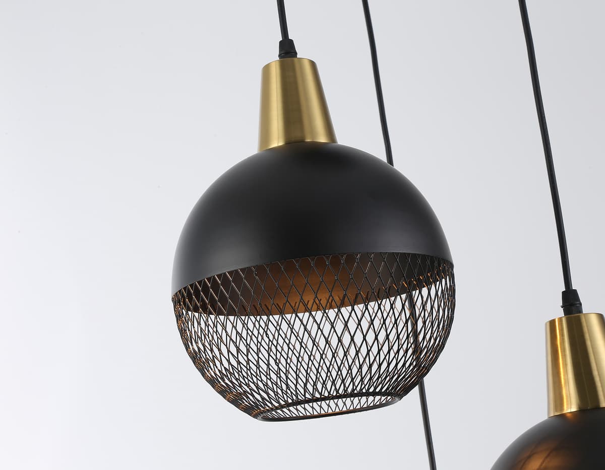 TR8505/3 BK/CP черный/медь E27/3 max 60W D410*1000