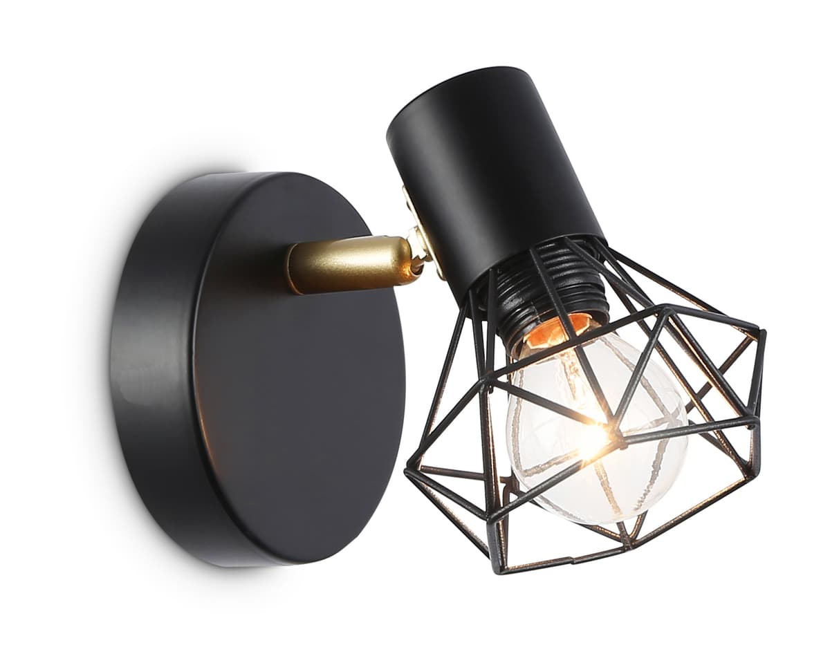 TR8655 BK/GD черный/золото E14 max 60W 170*100*140