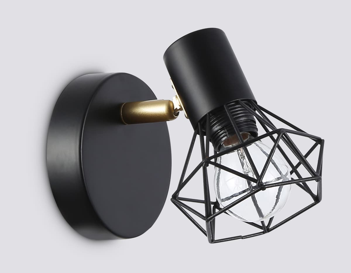 TR8655 BK/GD черный/золото E14 max 60W 170*100*140