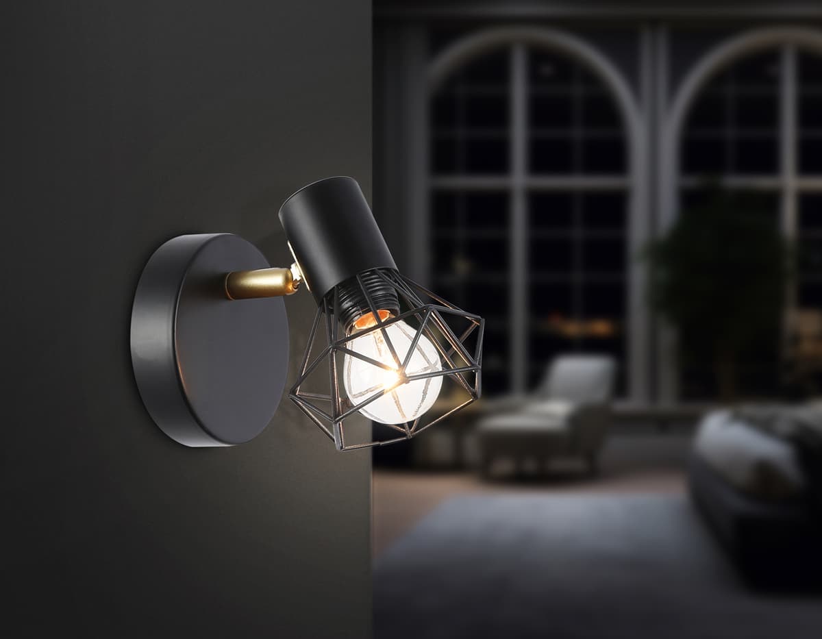 TR8655 BK/GD черный/золото E14 max 60W 170*100*140