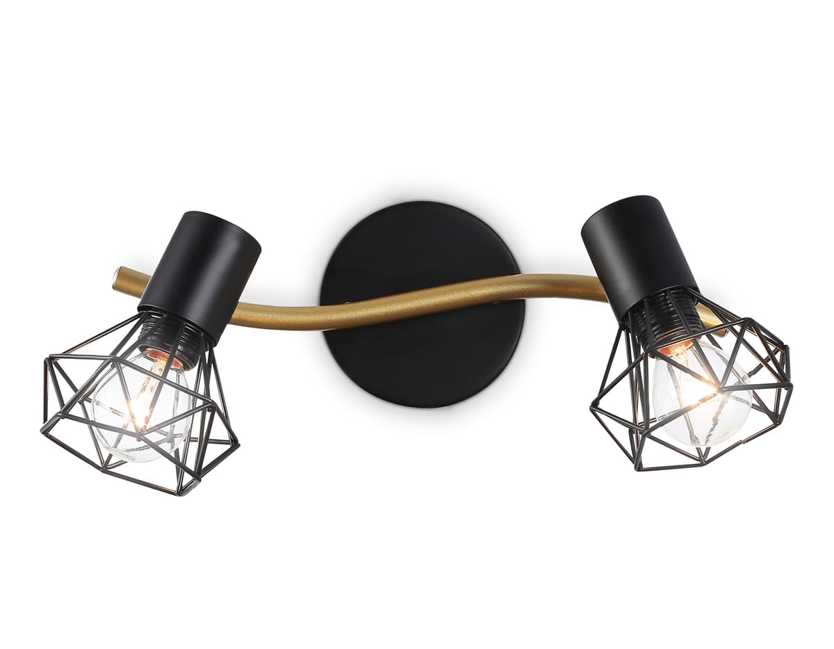 TR8656/2 BK/GD черный/золото E14/2 max 60W 330*100*185