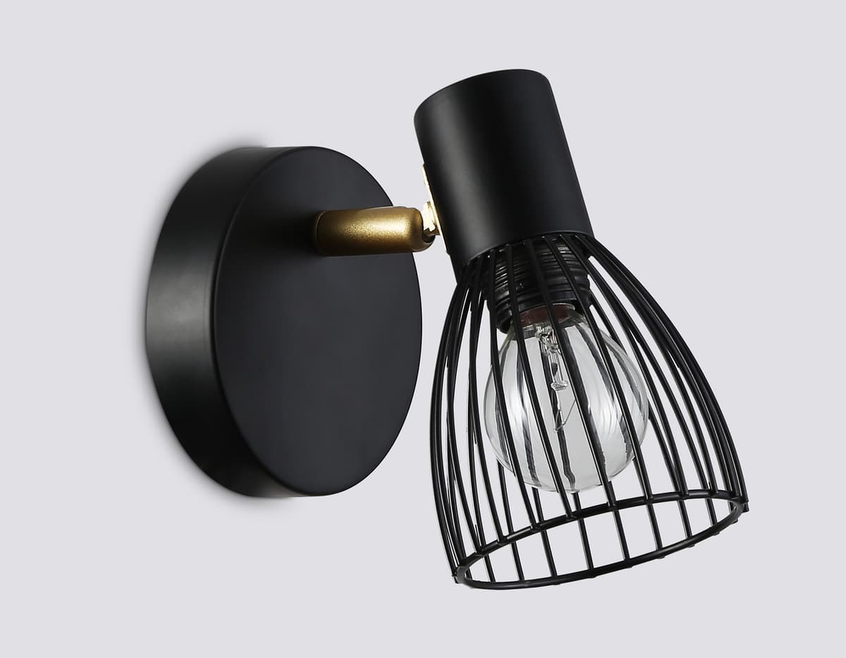 TR8659 BK/GD черный/золото E14 max 60W 160*100*145