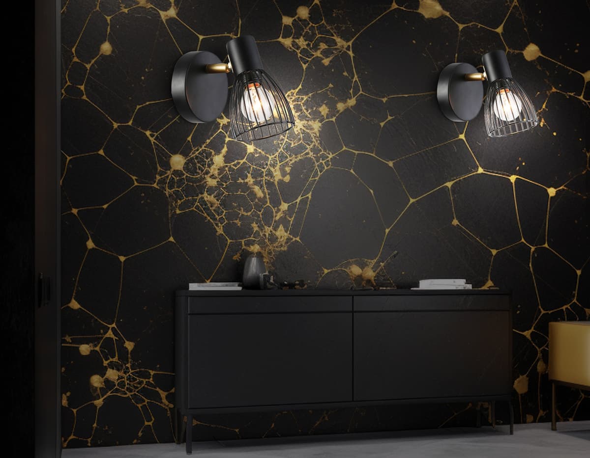 TR8659 BK/GD черный/золото E14 max 60W 160*100*145