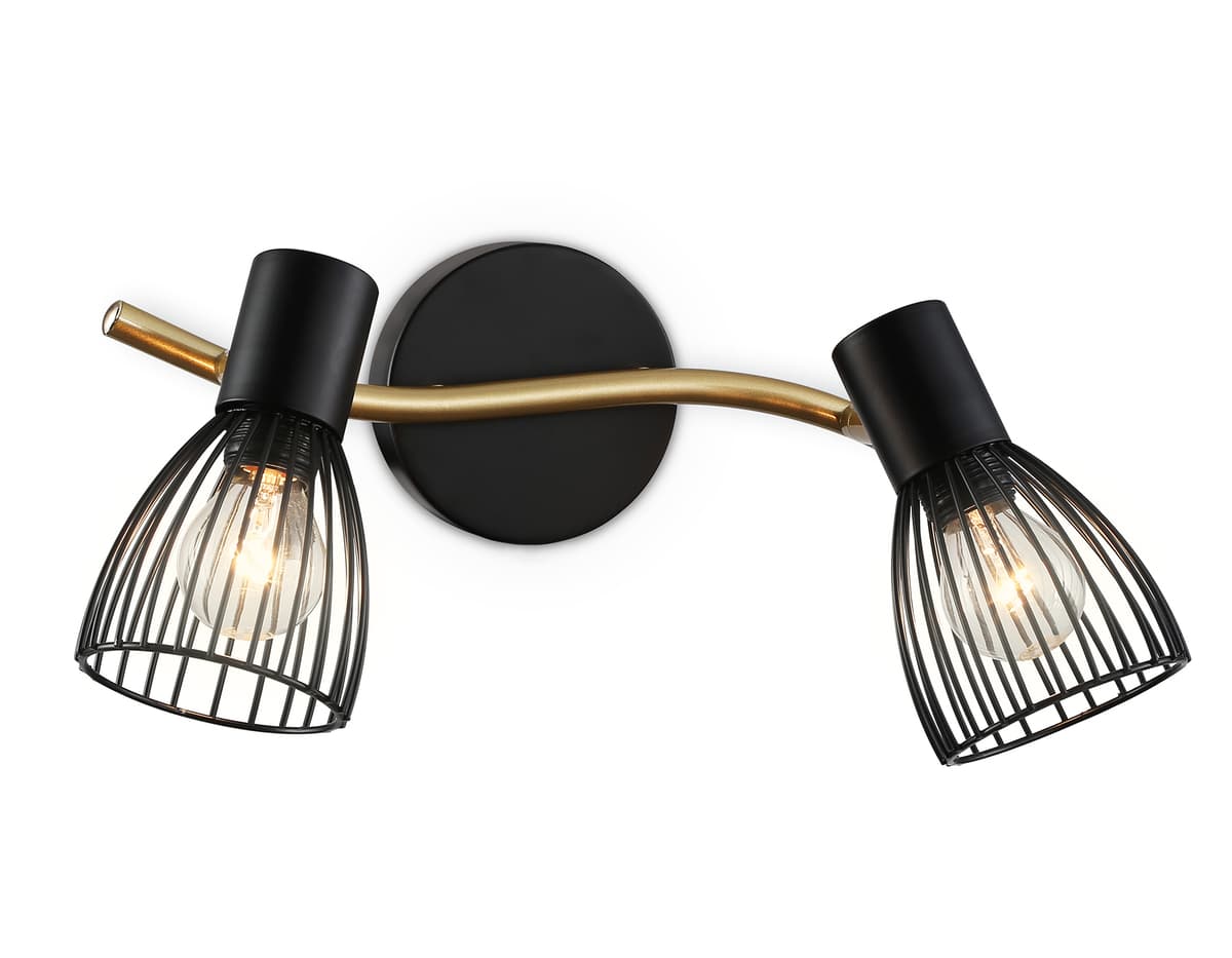 TR8660/2 BK/GD черный/золото E14/2 max 60W 330*100*170