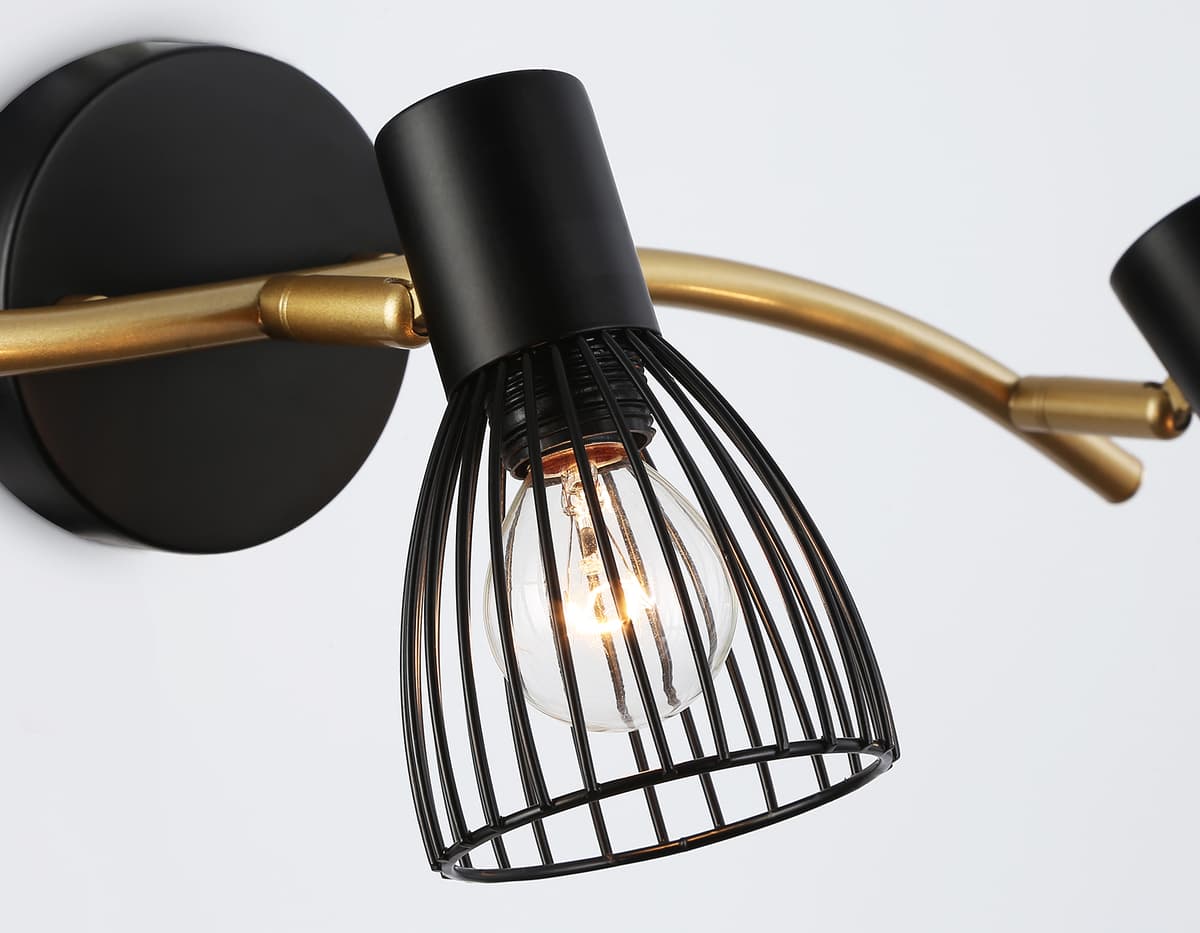 TR8661/3 BK/GD черный/золото E14/3 max 60W 550*100*170