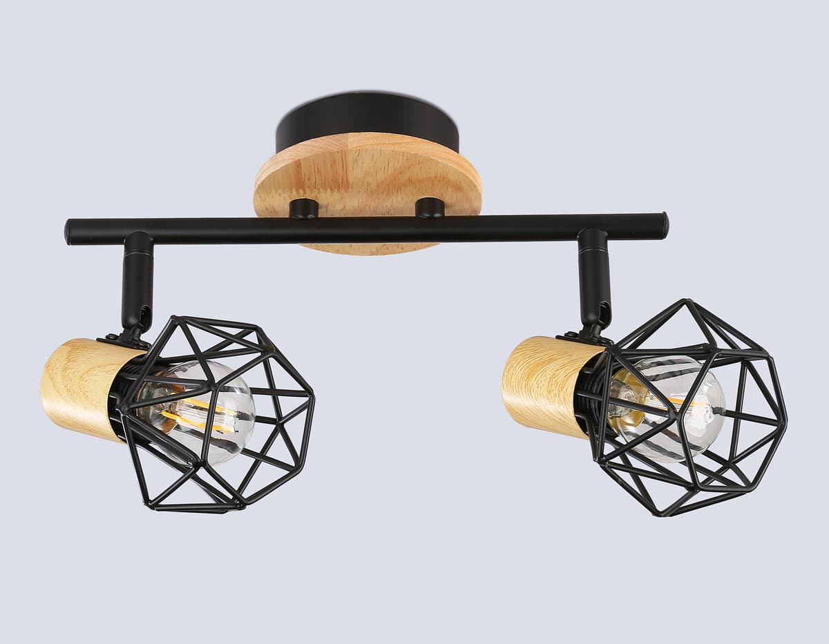 TR8752/2 BK/WD черный/дерево IP20 E27/2 310*115*200