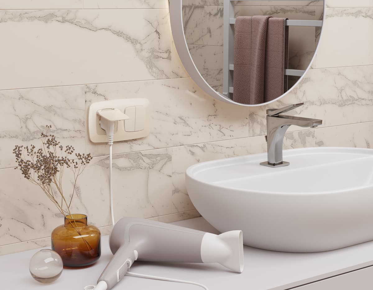 Комплект механизма 2-кл выключателя OMEGA Бежевый глянец QUANT (OP3030, VM115)