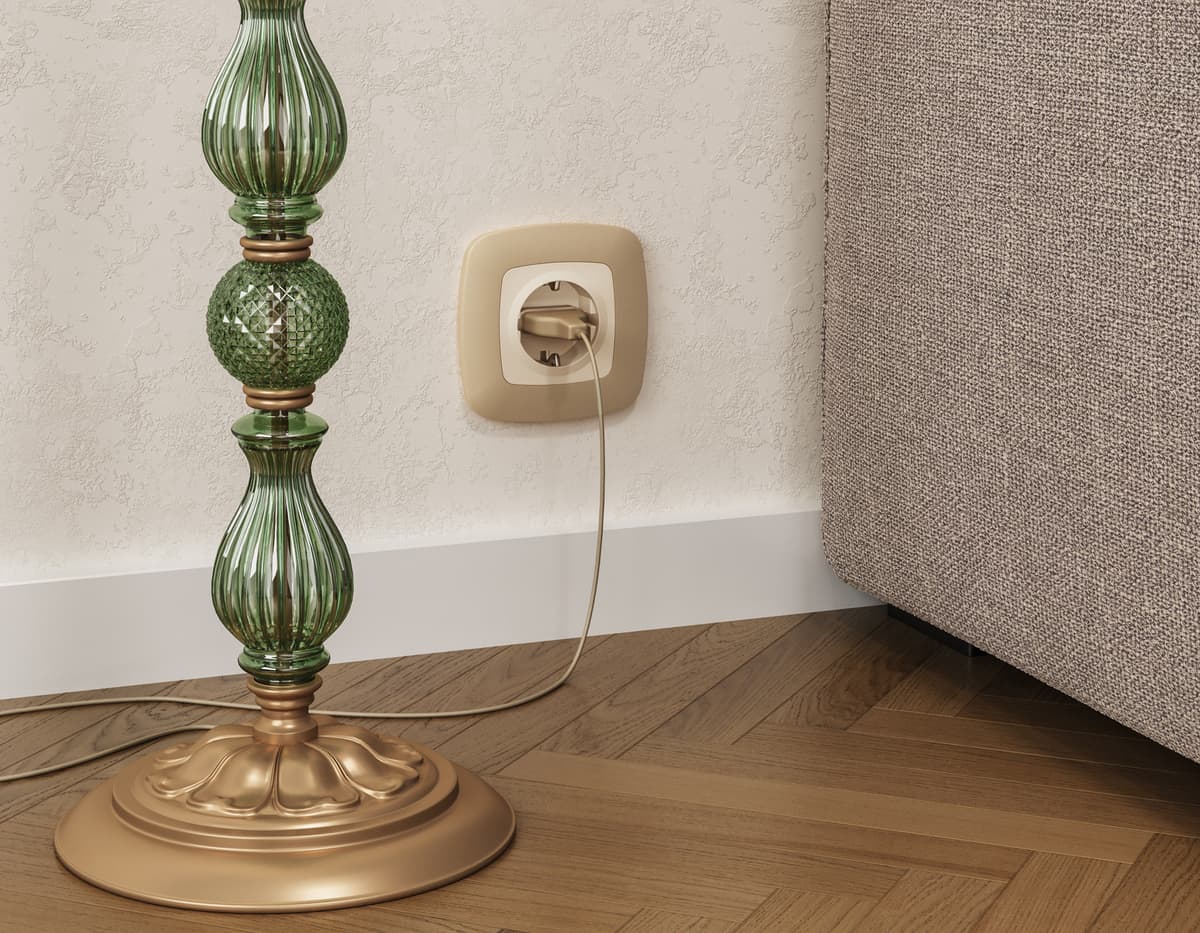 Комплект механизма электрической розетки OMEGA Бежевый матовый с/з с шторками QUANT (OP3270, VM141)