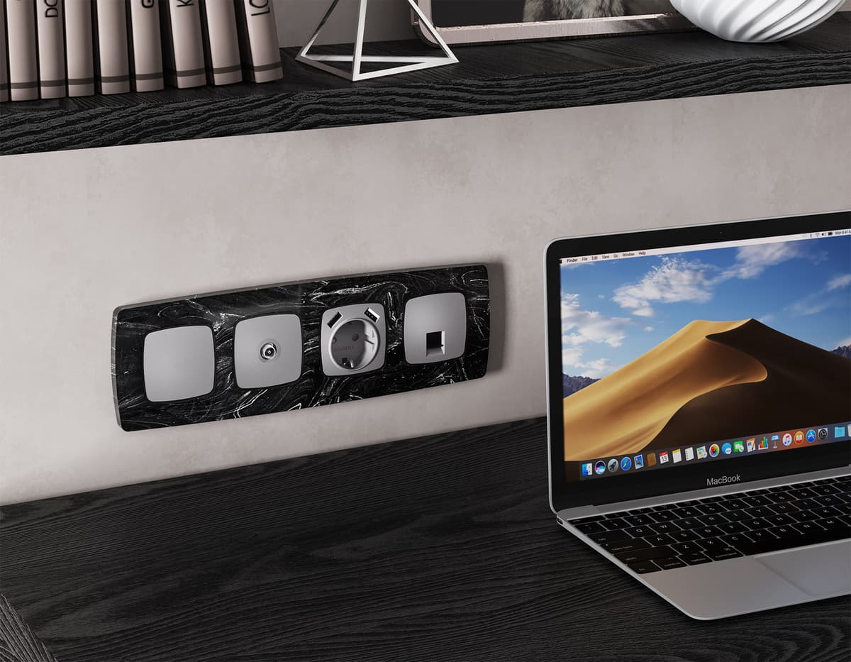 Комплект суппорта универсального OMEGA Сталь матовый QUANT (OP5160, VM240)