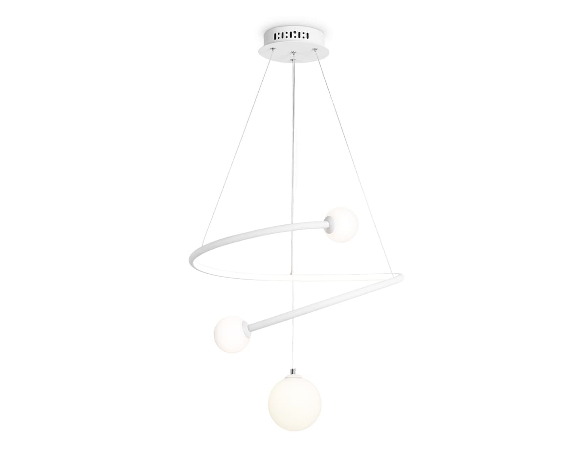 FL66299 WH белый 39W 3000K-6400K+G9 D500*1200 (ПДУ ИК)