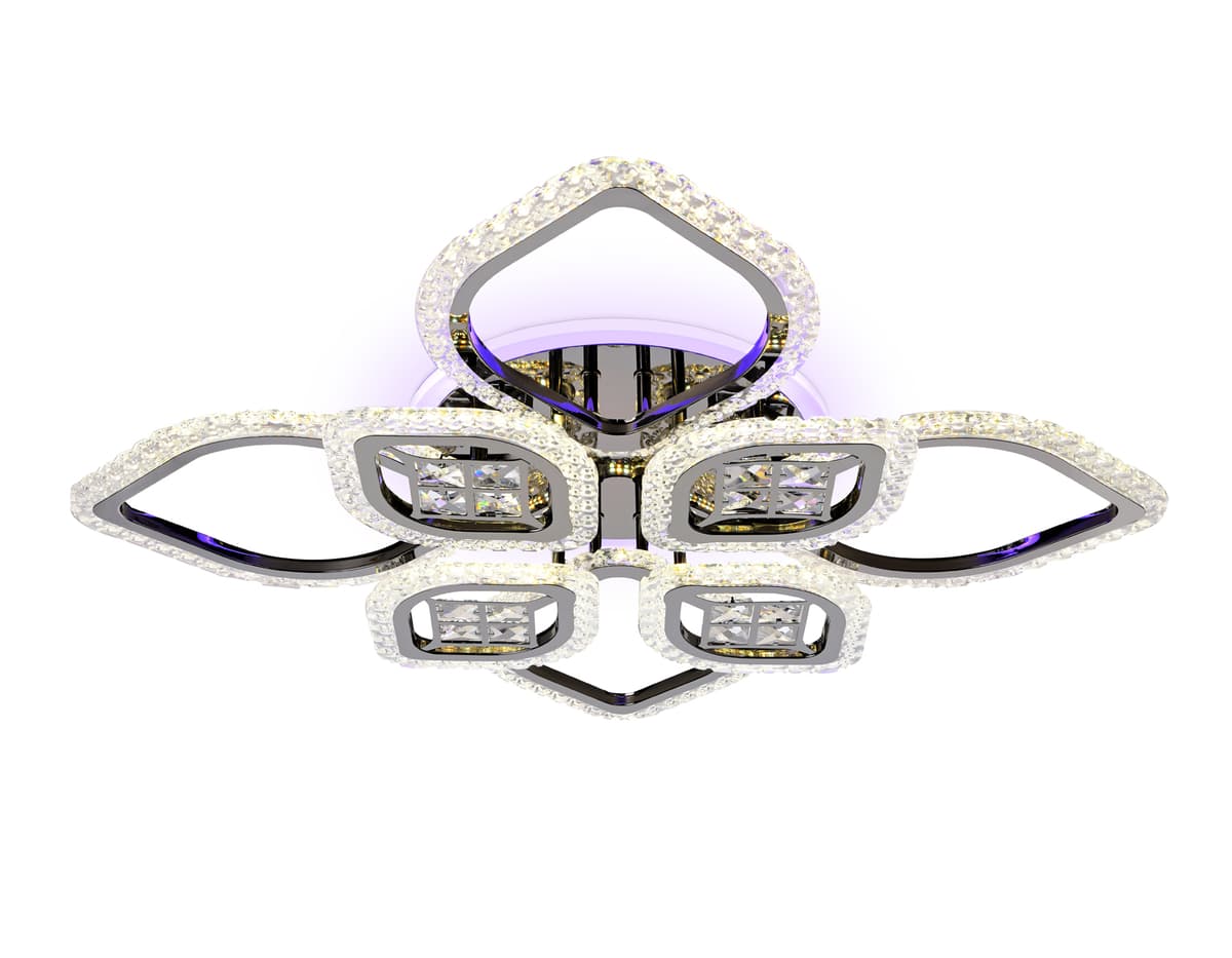 FA2835/4+4 DCH черный хром 3000K/4200K/6400K 118W 750*750*120 (ПДУ РАДИО 2.4G)